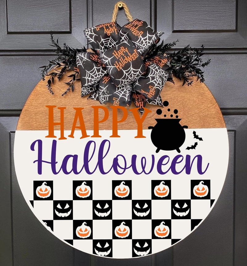 SUNVERSE Halloween Stencils for Painting on Wood 12inch Large Halloween Stencil Hey Boo Witches Spider Bats Ghost Draw Templates for Porch Hanger Doormat Fabrics DIY Crafts Decor - Image 3